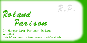 roland parison business card
